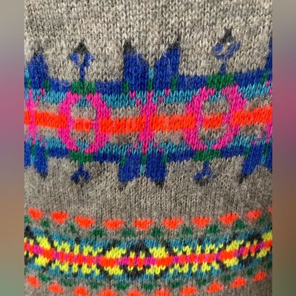 American Eagle Outfitters Gray Neon Wool  Sweater Women’s Size Small Super Soft! - Picture 4 of 6